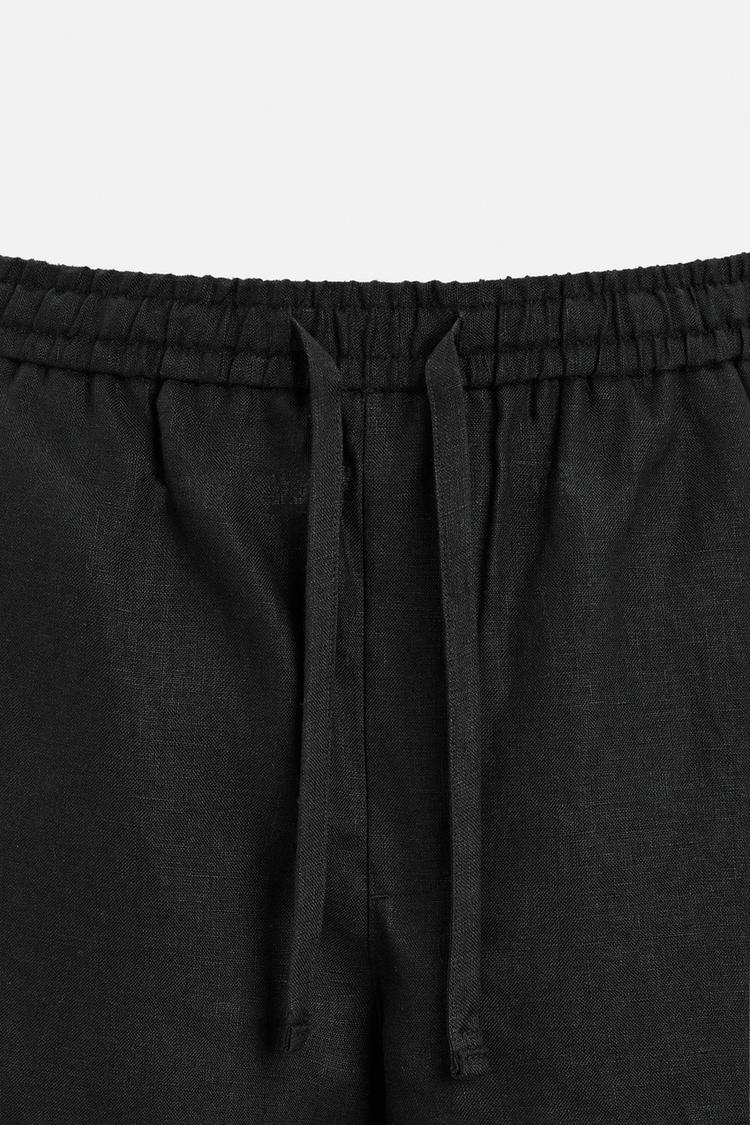 Men’s Black Loose Fit Linen Pajama|KAS-X