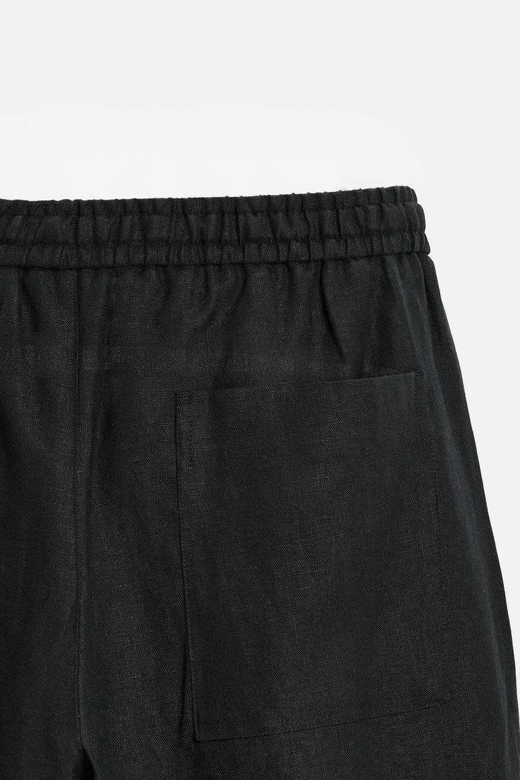 Men’s Black Loose Fit Linen Pajama|KAS-X