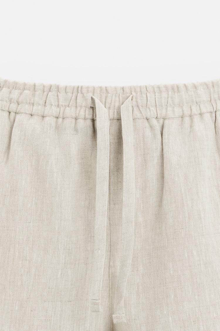 Men’s Beige Loose Fit Linen Pajama|KAS-X