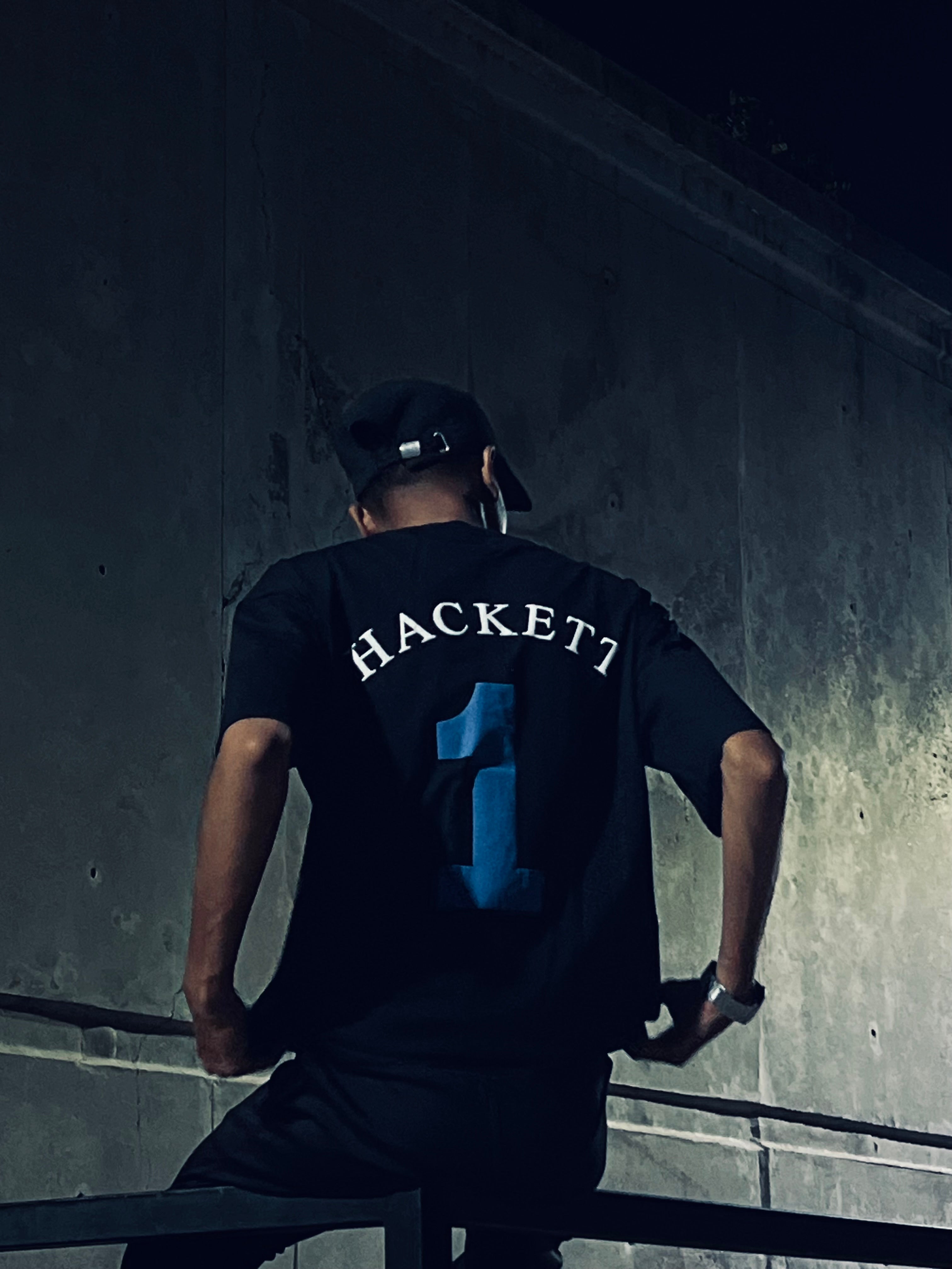 Hackett Oversized Graphic Tee – Midnight Black|KAS-X