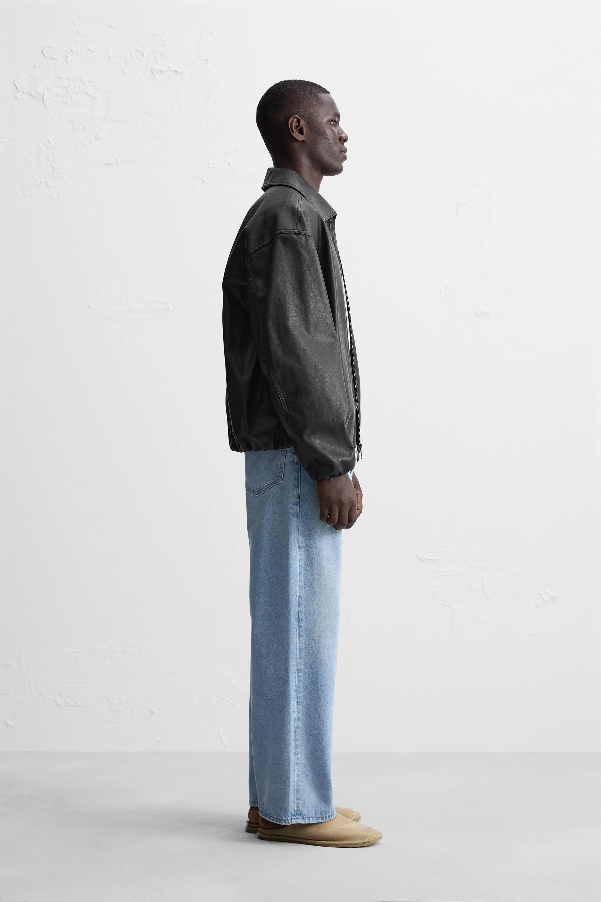 LEATHER BAGGY FIT SHACKET|MECNEX-KAS-X