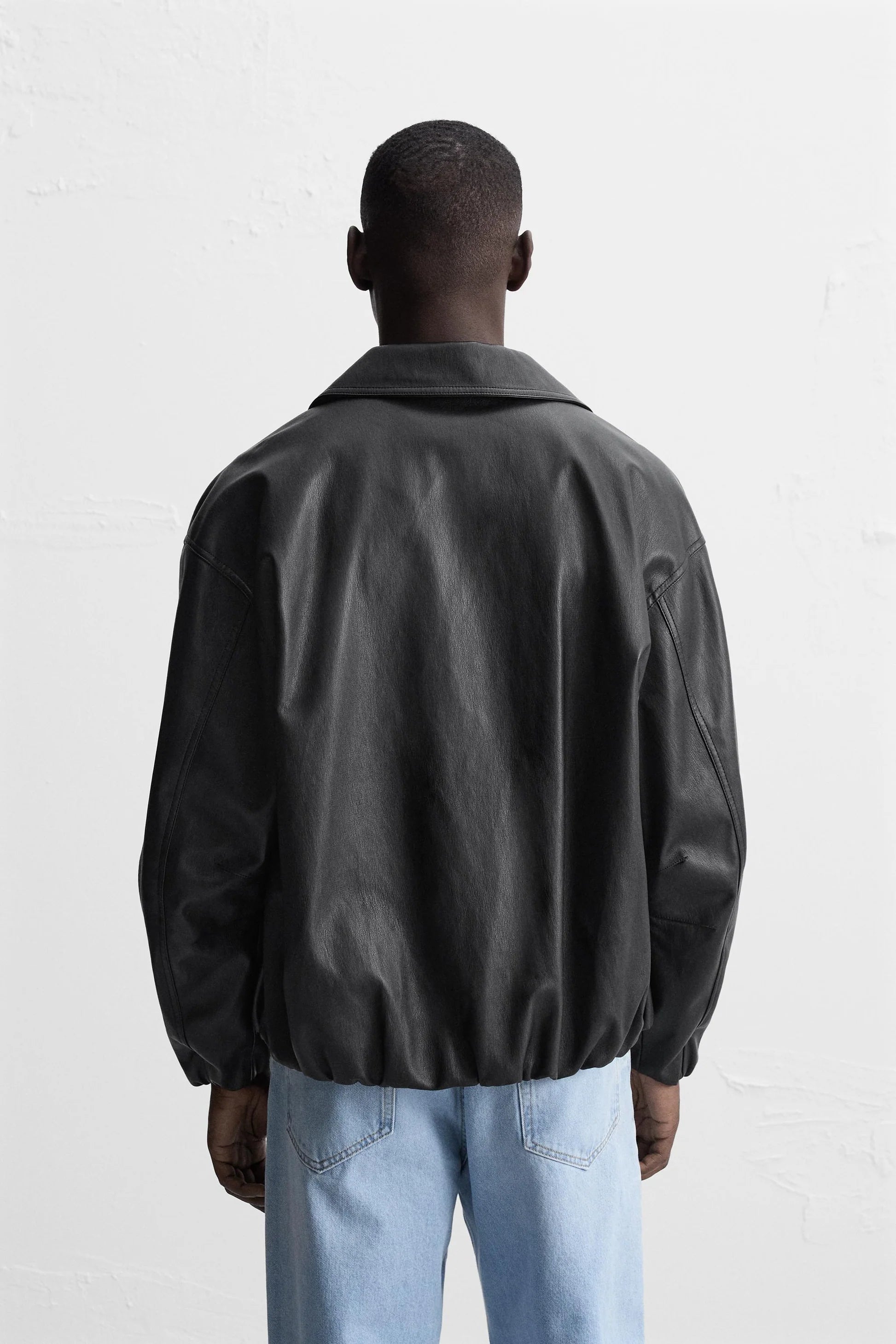 LEATHER BAGGY FIT SHACKET|MECNEX-KAS-X