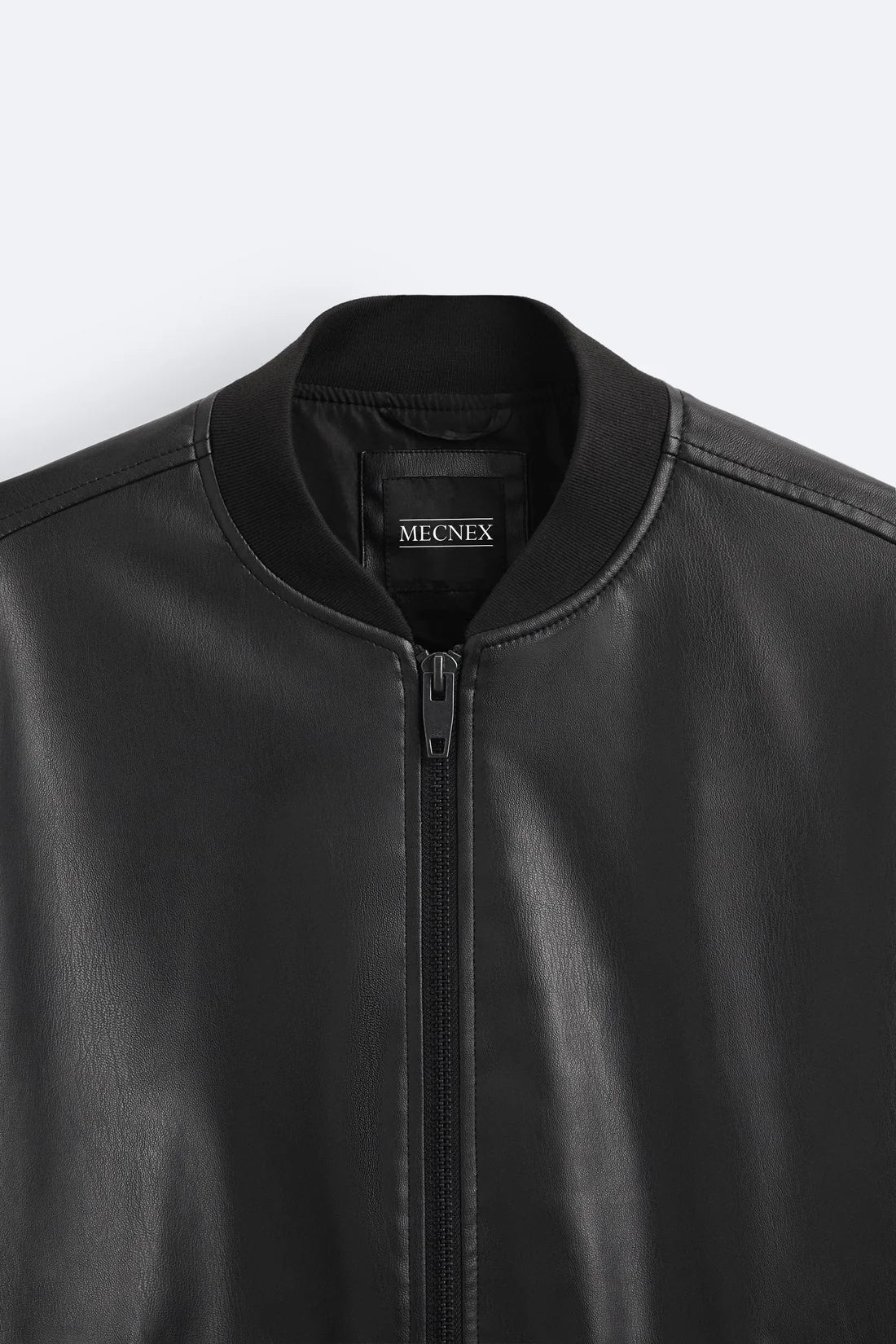 LEATHER BOMBER BLACK|MECXEN-KAS-X