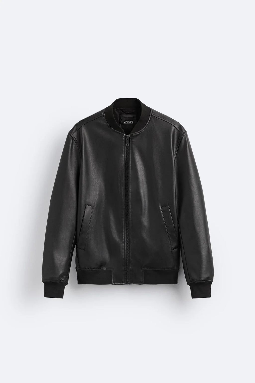 LEATHER BOMBER BLACK|MECXEN-KAS-X