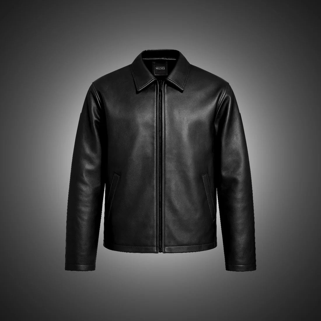Midnight Luxe Leather Jacket|MECNEX-KAS-X