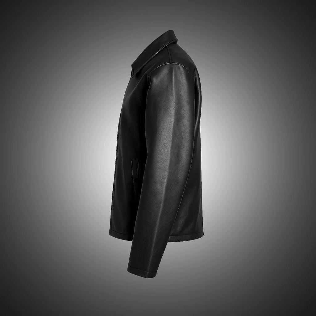 Midnight Luxe Leather Jacket|MECNEX-KAS-X