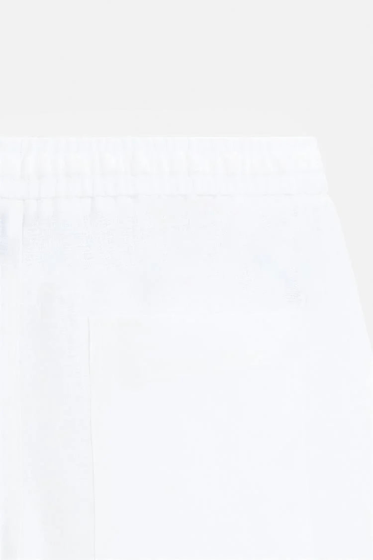 Men’s White Loose Fit Linen Pajama|KAS-X